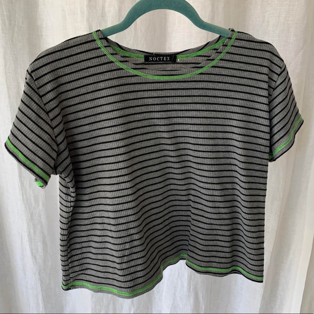 NOCTEX grey flatlock tee